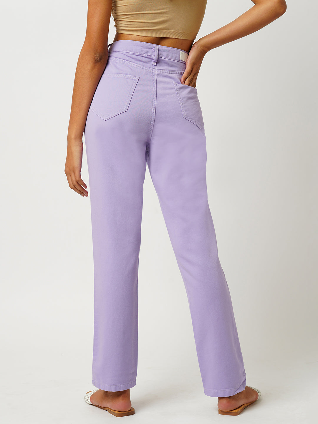 Women's Purple Casual Regular Fit Jeans