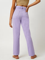 Women's Purple Casual Regular Fit Jeans