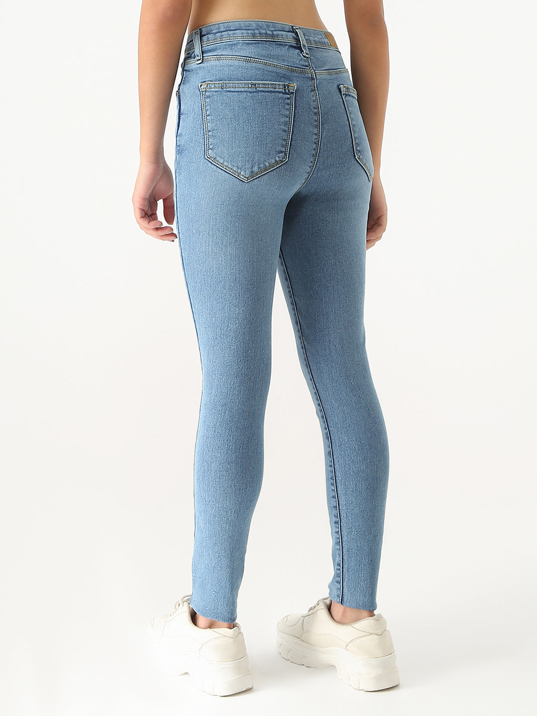 Women's Blue Casual Skinny Fit Jeans