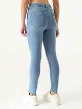 Women's Blue Casual Skinny Fit Jeans