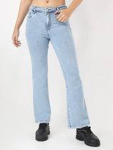 Women's Blue Casual Bootcut Jeans
