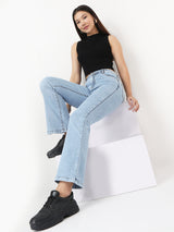 Women's Blue Casual Bootcut Jeans