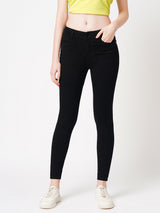 Women's Black Casual Skinny Fit Jeans