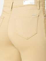 Women's Beige Casual Bootcut Jeans