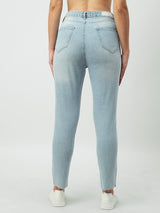 Women's Blue Casual Slim Fit Jeans