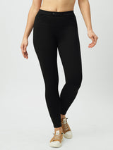 Women's Black Casual Skinny Fit Jeggings