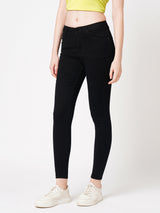 Women's Black Casual Skinny Fit Jeans