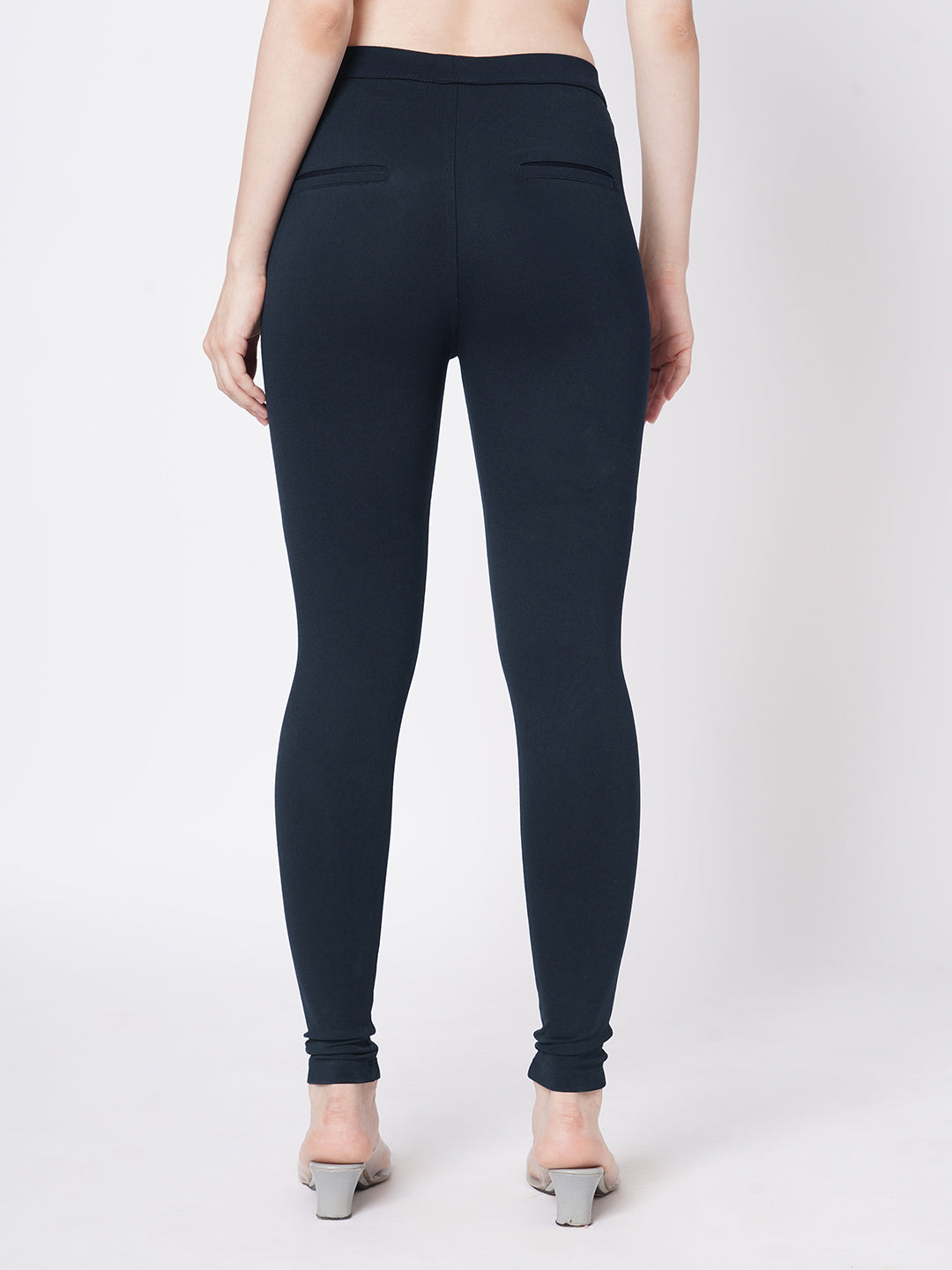 Women's Navy Casual Skinny Fit Jeggings