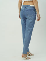 Women's Blue Casual Slim Fit Jeans