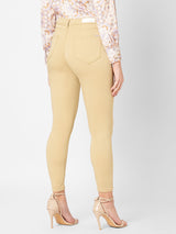 Women's Beige Casual Skinny Fit Jeans