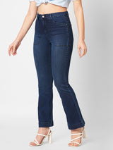 Women's Navy Casual Bootcut Jeans