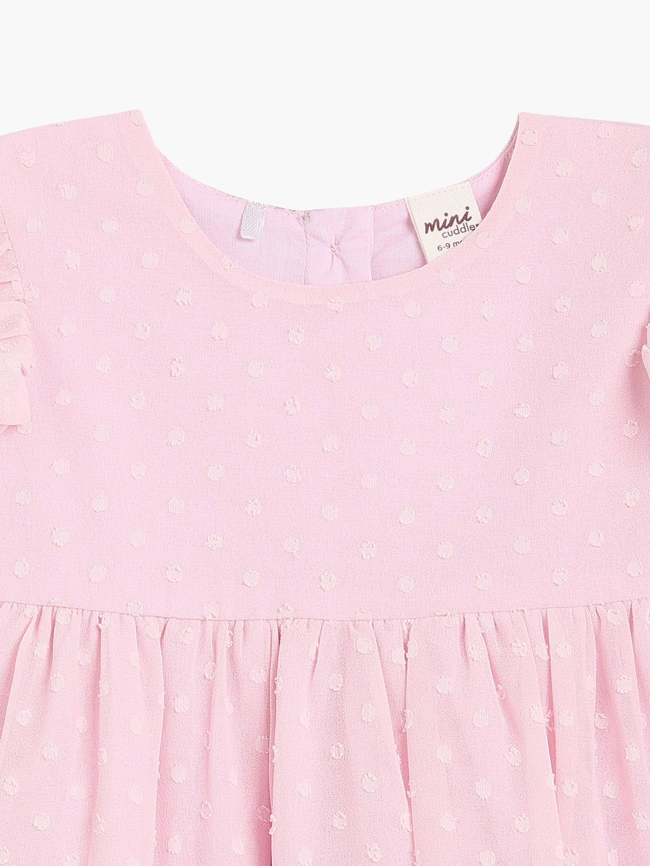 Girls Pink Polyester Sleeveless Dress