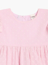 Girls Pink Polyester Sleeveless Dress