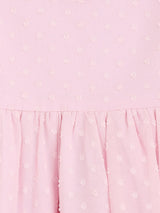 Girls Pink Polyester Sleeveless Dress