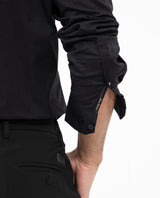 Men's Black Formal Regular Fit Solid Full Sleeves Shirt
