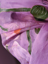 Women's Purple Organza Silk Saree