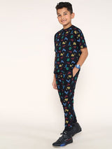 Boys Multicolor Casual Printed Regular Fit Half Sleeves Co-ord Set