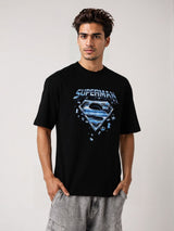 Men's Black Casual Slim Fit Printed Half Sleeves Tshirt