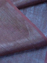 Women's Pink Linen Saree with Blouse Piece