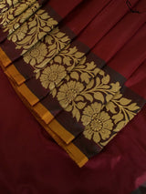 Women's Red Silk Saree with Blouse Piece