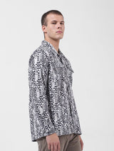 Men's White Casual Printed Full Sleeves Shirt