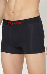 Men's Navy Mid-Rise Solid Trunk