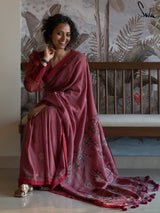 Women's Pink Cotton Saree
