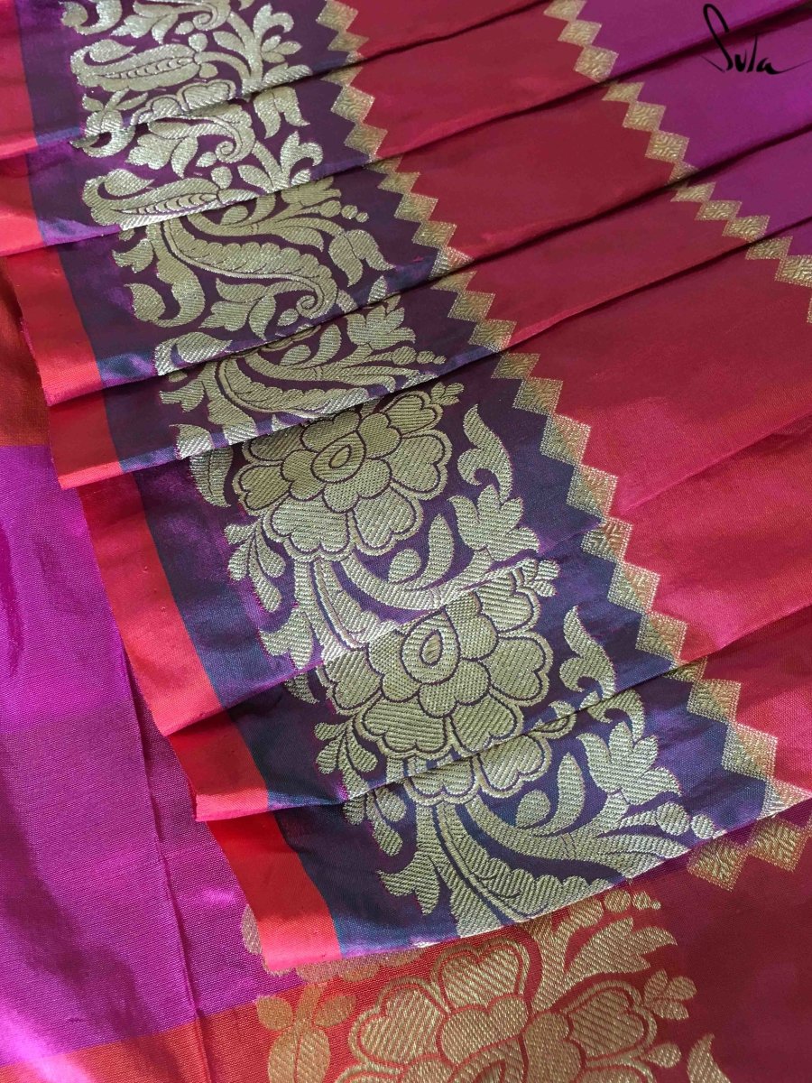 Women's Pink Silk Saree with Blouse Piece