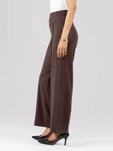 Women's Brown Formal Solid Pant
