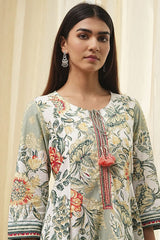 Women's Multicolor Festive Three Quarter Sleeves Kurta Sets