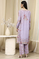 Women's Purple Festive Three Quarter Sleeves Kurta Sets
