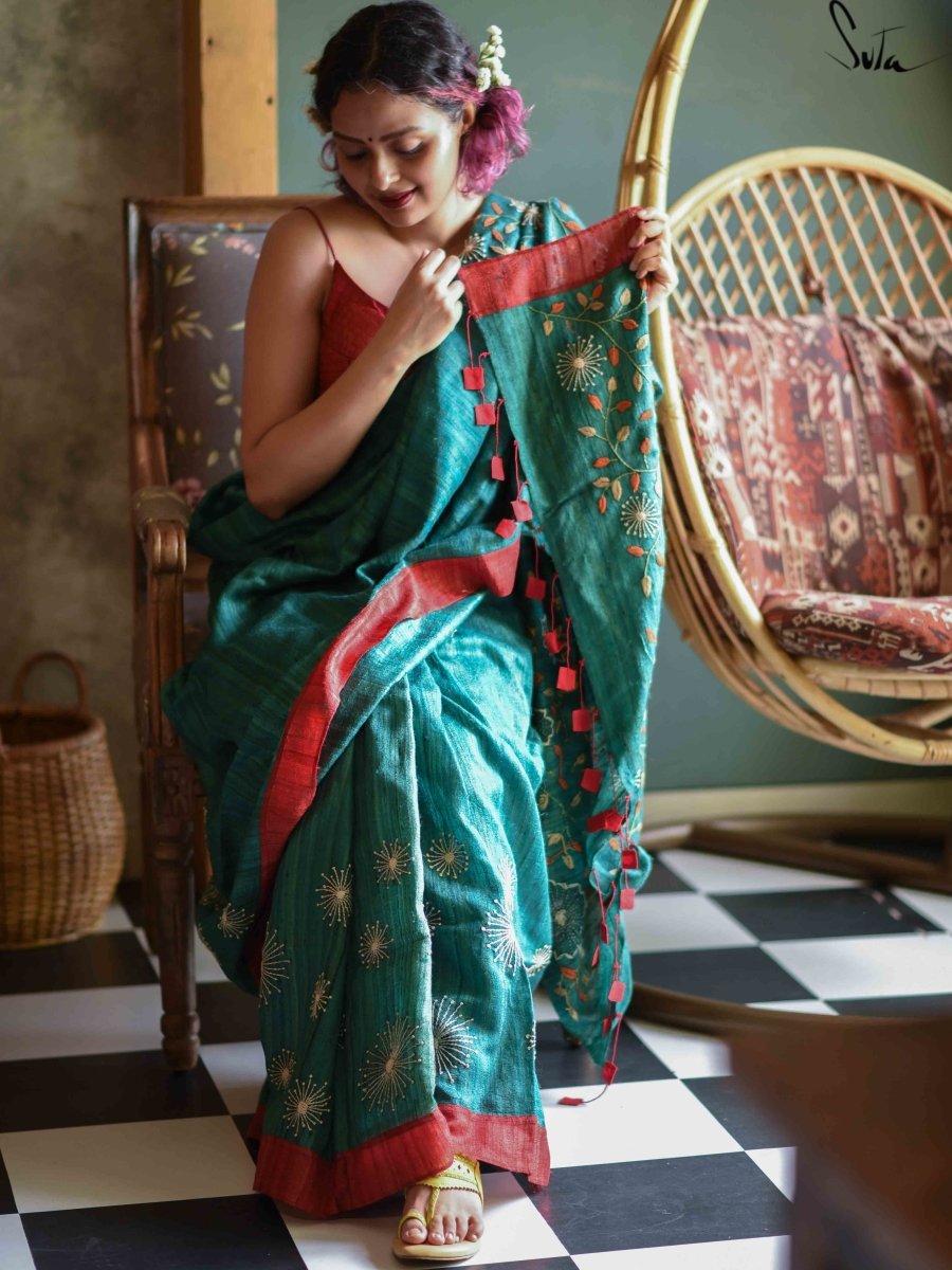 Women's Green Silk Saree