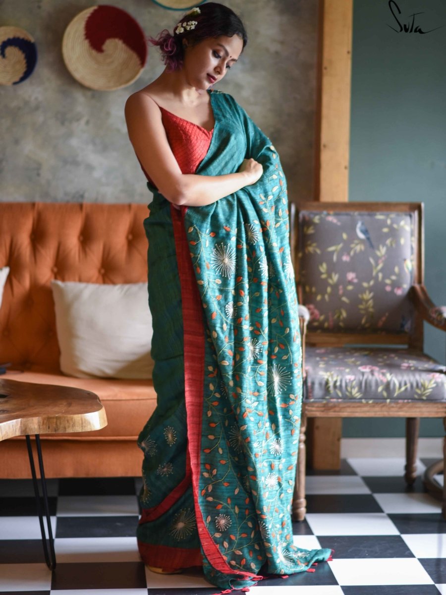Women's Green Silk Saree