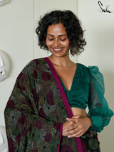 Women's Green Cotton Saree