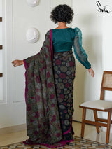Women's Green Cotton Saree