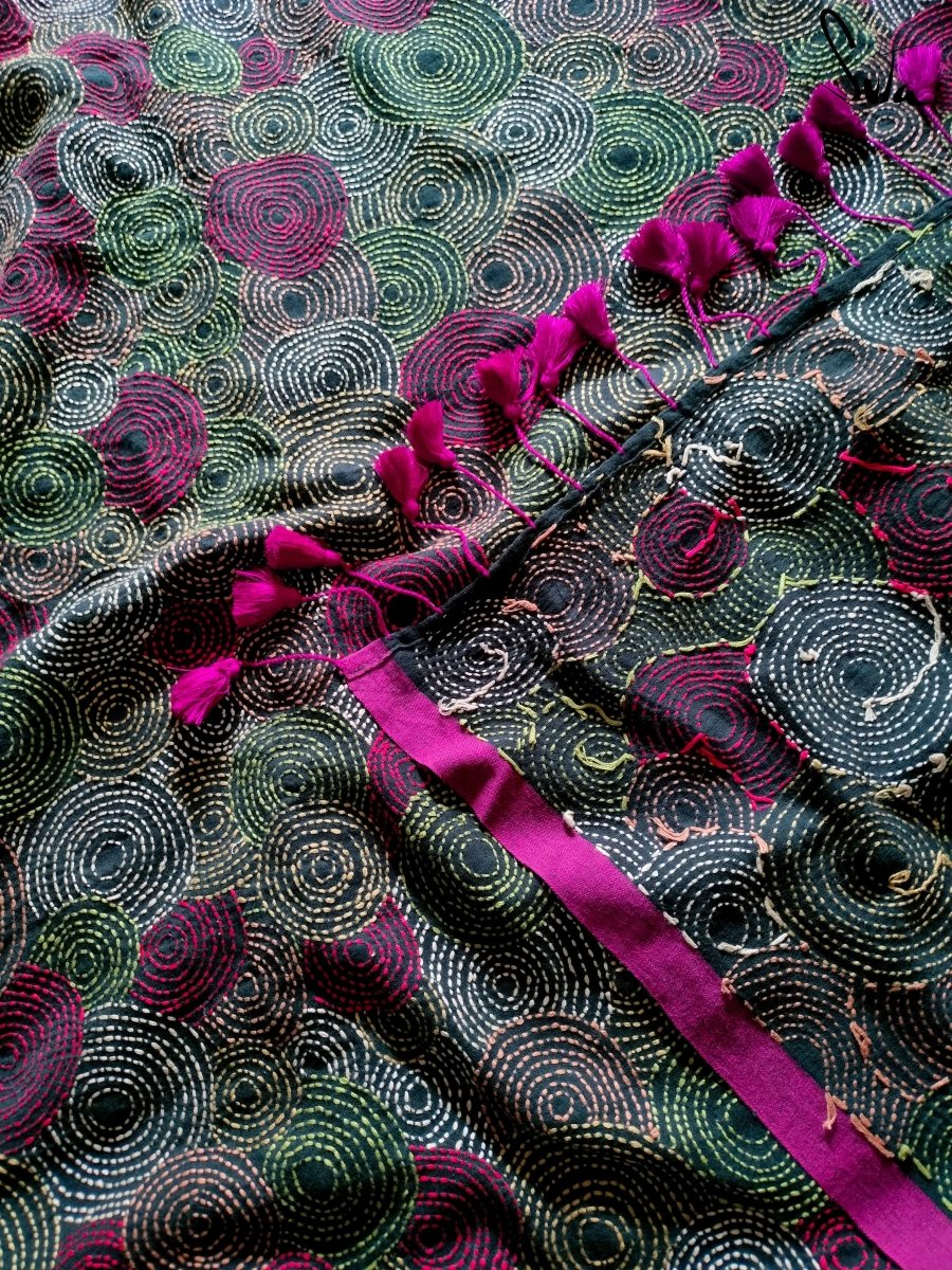 Women's Green Cotton Saree