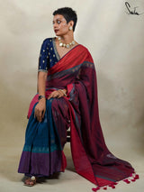 Women's Multicolor Cotton Acrylic Saree