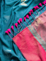 Women's Multicolor Cotton Acrylic Saree