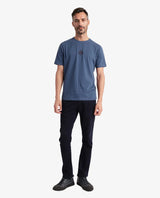 Men's Blue Casual Regular Fit Printed Half Sleeves Tshirt
