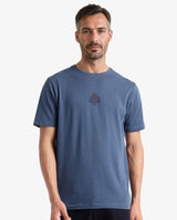 Men's Blue Casual Regular Fit Printed Half Sleeves Tshirt
