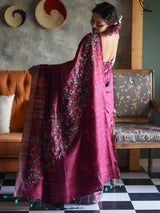 Women's Purple Silk Saree