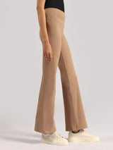Women's Brown Solid Sports High Rise Trouser
