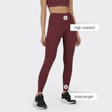 Women's Red Solid Sports High Rise Legging - Tall