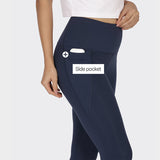Women's Blue Solid Sports High Rise Pant - Tall
