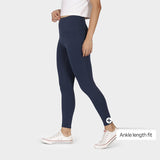 Women's Blue Solid Sports High Rise Pant - Tall