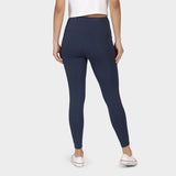 Women's Blue Solid Sports High Rise Pant - Tall
