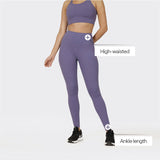 Women's Purple Solid Sports High Rise Legging - Tall