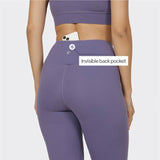 Women's Purple Solid Sports High Rise Legging - Tall