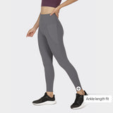 Women's Gray Solid Sports High Rise Pant - Tall