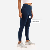 Women's Blue Solid Sports High Rise Legging - Tall